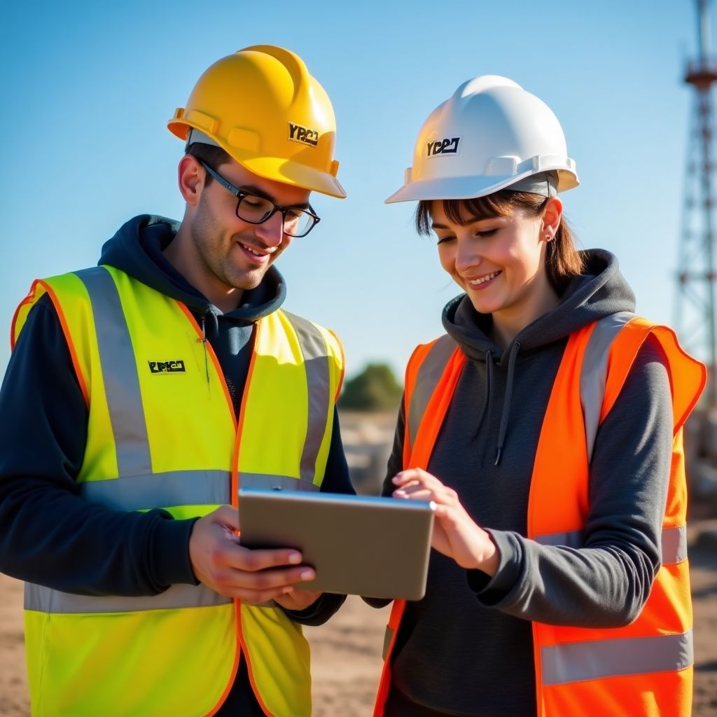 Ingenieros de YPF trabajando en un yacimiento