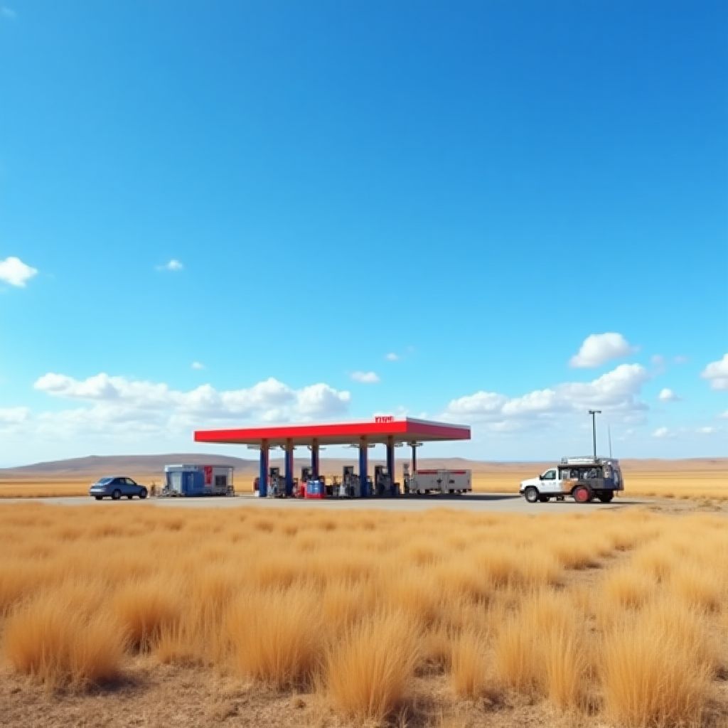 Estación YPF en zona rural