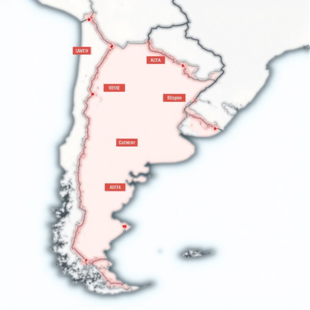Mapa de estaciones YPF en Argentina