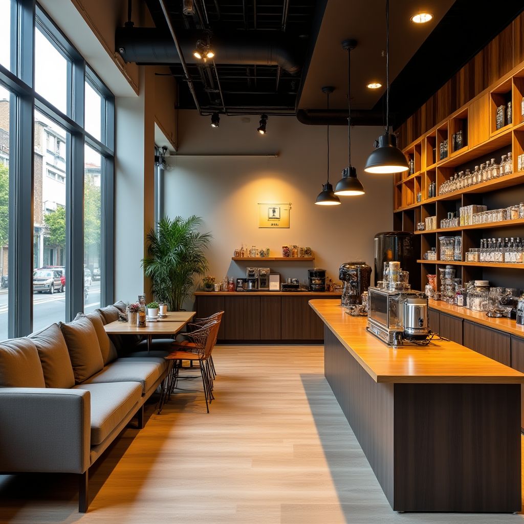 Zona de café en una Tienda Full